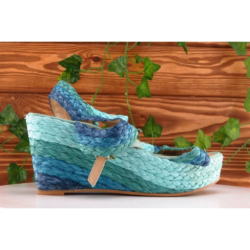 RAS Sz 39 M Blue Ankle Strap Leather‎ Women Sandals
